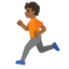 RUNNER emoji with medium-dark skin tone skin tone