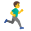 MAN RUNNING FACING RIGHT emoji in Google's design style - Unicode 1F3C3-200D-2642-FE0F-200D-27A1-FE0F