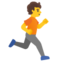 PERSON RUNNING FACING RIGHT emoji in Google's design style - Unicode 1F3C3-200D-27A1-FE0F