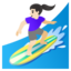 WOMAN SURFING emoji with light skin tone skin tone