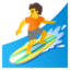 SURFER emoji in Google's design style - Unicode 1F3C4