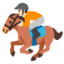 HORSE RACING emoji with light skin tone skin tone