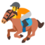 HORSE RACING emoji in Google's design style - Unicode 1F3C7