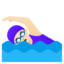 WOMAN SWIMMING emoji with light skin tone skin tone