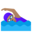 WOMAN SWIMMING emoji with medium skin tone skin tone