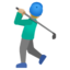 MAN GOLFING emoji with medium-light skin tone skin tone