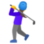 WOMAN GOLFING emoji in Google's design style - Unicode 1F3CC-FE0F-200D-2640-FE0F