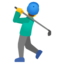 MAN GOLFING emoji in Google's design style - Unicode 1F3CC-FE0F-200D-2642-FE0F