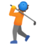 PERSON GOLFING emoji in Google's design style - Unicode 1F3CC-FE0F