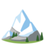 SNOW-CAPPED MOUNTAIN emoji in Google's design style - Unicode 1F3D4-FE0F