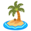 DESERT ISLAND emoji in Google's design style - Unicode 1F3DD-FE0F