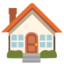 HOUSE BUILDING emoji in Google's design style - Unicode 1F3E0