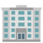 OFFICE BUILDING emoji in Google's design style - Unicode 1F3E2