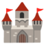 EUROPEAN CASTLE emoji in Google's design style - Unicode 1F3F0