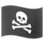 PIRATE FLAG emoji in Google's design style - Unicode 1F3F4-200D-2620-FE0F