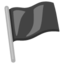 WAVING BLACK FLAG emoji in Google's design style - Unicode 1F3F4