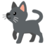 BLACK CAT emoji in Google's design style - Unicode 1F408-200D-2B1B