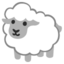 SHEEP emoji in Google's design style - Unicode 1F411