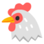 CHICKEN emoji in Google's design style - Unicode 1F414