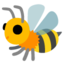 HONEYBEE emoji in Google's design style - Unicode 1F41D