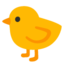 BABY CHICK emoji in Google's design style - Unicode 1F424