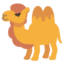 BACTRIAN CAMEL emoji in Google's design style - Unicode 1F42B