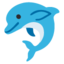 DOLPHIN emoji in Google's design style - Unicode 1F42C