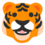 TIGER FACE emoji in Google's design style - Unicode 1F42F