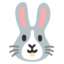 RABBIT FACE emoji in Google's design style - Unicode 1F430