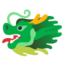 DRAGON FACE emoji in Google's design style - Unicode 1F432