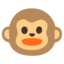 MONKEY FACE emoji in Google's design style - Unicode 1F435