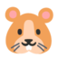 HAMSTER FACE emoji in Google's design style - Unicode 1F439