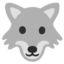 WOLF FACE emoji in Google's design style - Unicode 1F43A