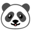 PANDA FACE emoji in Google's design style - Unicode 1F43C