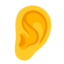 EAR emoji in Google's design style - Unicode 1F442