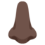 NOSE emoji with dark skin tone skin tone