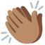 CLAPPING HANDS SIGN emoji with medium skin tone skin tone