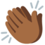 CLAPPING HANDS SIGN emoji with medium-dark skin tone skin tone