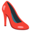 HIGH-HEELED SHOE emoji in Google's design style - Unicode 1F460