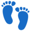 FOOTPRINTS emoji in Google's design style - Unicode 1F463