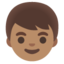 BOY emoji with medium skin tone skin tone