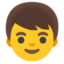 BOY emoji in Google's design style - Unicode 1F466