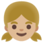 GIRL emoji with medium-light skin tone skin tone