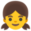 GIRL emoji in Google's design style - Unicode 1F467