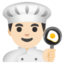 MAN COOK emoji with light skin tone skin tone