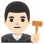 MAN JUDGE emoji with light skin tone skin tone