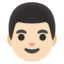 MAN emoji with light skin tone skin tone