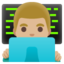 MAN TECHNOLOGIST emoji with medium-light skin tone skin tone