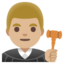 MAN JUDGE emoji with medium-light skin tone skin tone