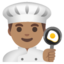 MAN COOK emoji with medium skin tone skin tone